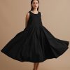 Whirling All Night - Long pleated sleeveless dress