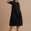 Daisy goes out to play - Gathered sleeved buttoned dress