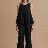 Frolicking - Sleeveless pleated top