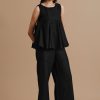 Frolicking - Sleeveless pleated top