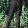 Black Linen Narrow Pants