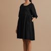 Running Up the Hill - Gathered buttoned dress