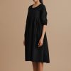 Walking on my own - Long Gathered dress with Kantha