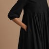 Walking on my own - Long Gathered dress with Kantha