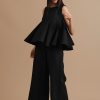 Frolicking - Sleeveless pleated top
