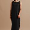 Slit Goddess Maxi dress with kantha