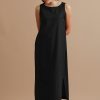 Slit Goddess Maxi dress with kantha