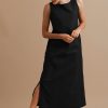 Slit Goddess Maxi dress with kantha