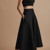 A line linen skirt