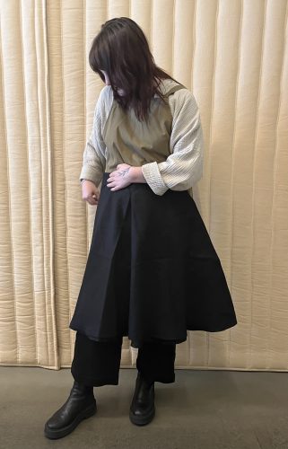 A line linen skirt photo review