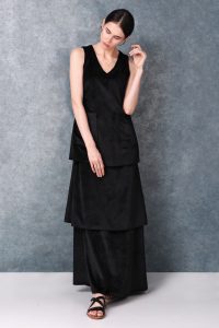 Black Full Length Sleeveless Dress