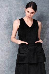 Black Full Length Sleeveless Dress