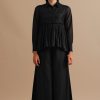 Daystar Black Chanderi Top