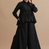 Daystar Black Chanderi Top