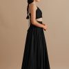 Everlasting Full Length Black Gathered Skirt