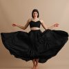 Everlasting Full Length Black Gathered Skirt