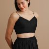 Rippled Thoughts Black Backless Top