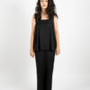 Two Steps Ahead Square Neck Black Top