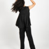 Two Steps Ahead Square Neck Black Top