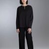 Poetic Black Long Sleeve Top