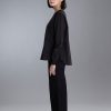 Poetic Black Long Sleeve Top