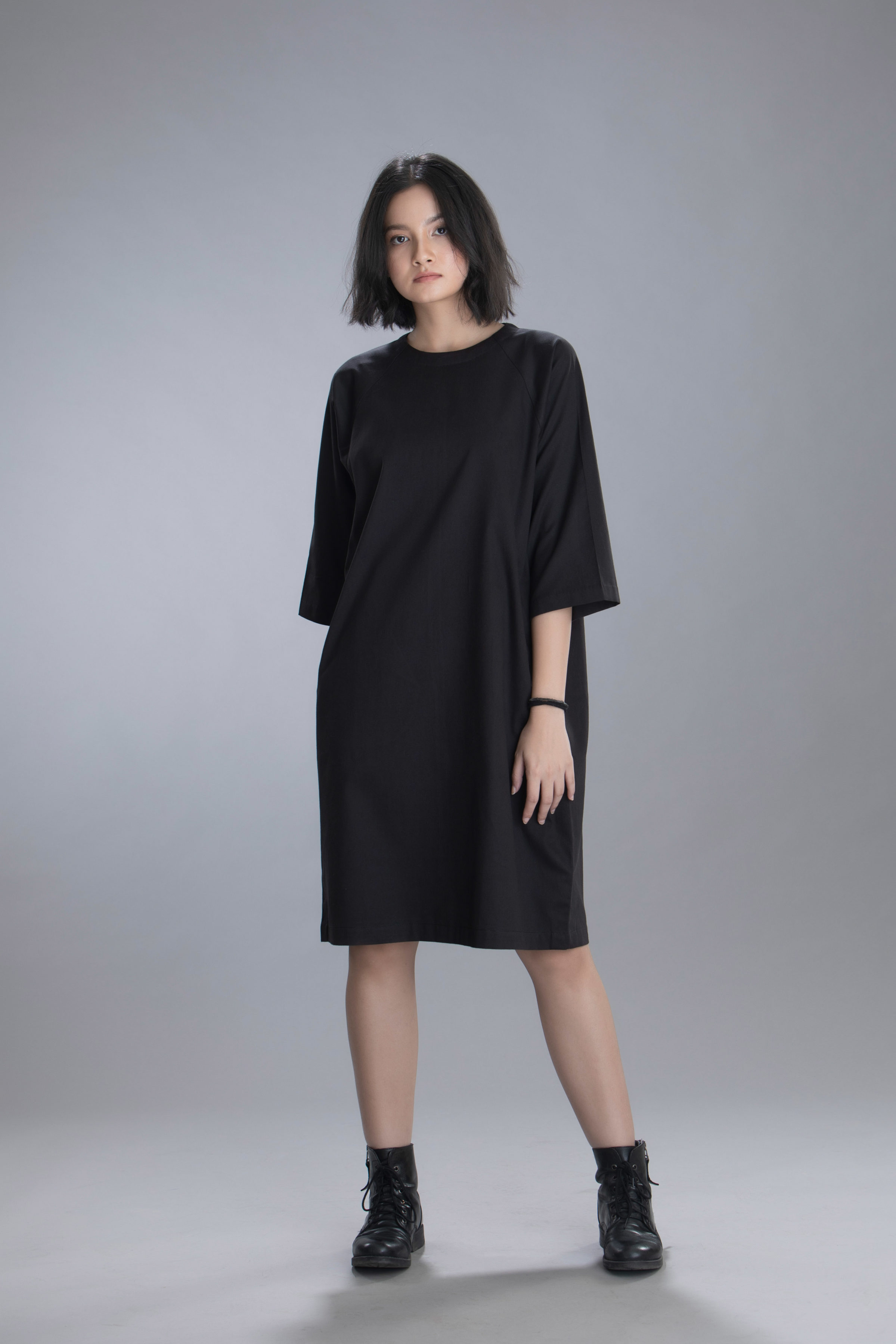 Homerun Black Raglan Sleeve Dress