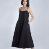 Noora Black Flared Dress