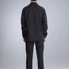 Kickstarter Black Straight pants with pleats
