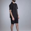 Labrinth Black Short Sleeve Notch Collar