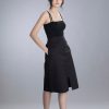 Last Night Black Straight Skirt with front slit