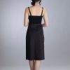 Last Night Black Straight Skirt with front slit