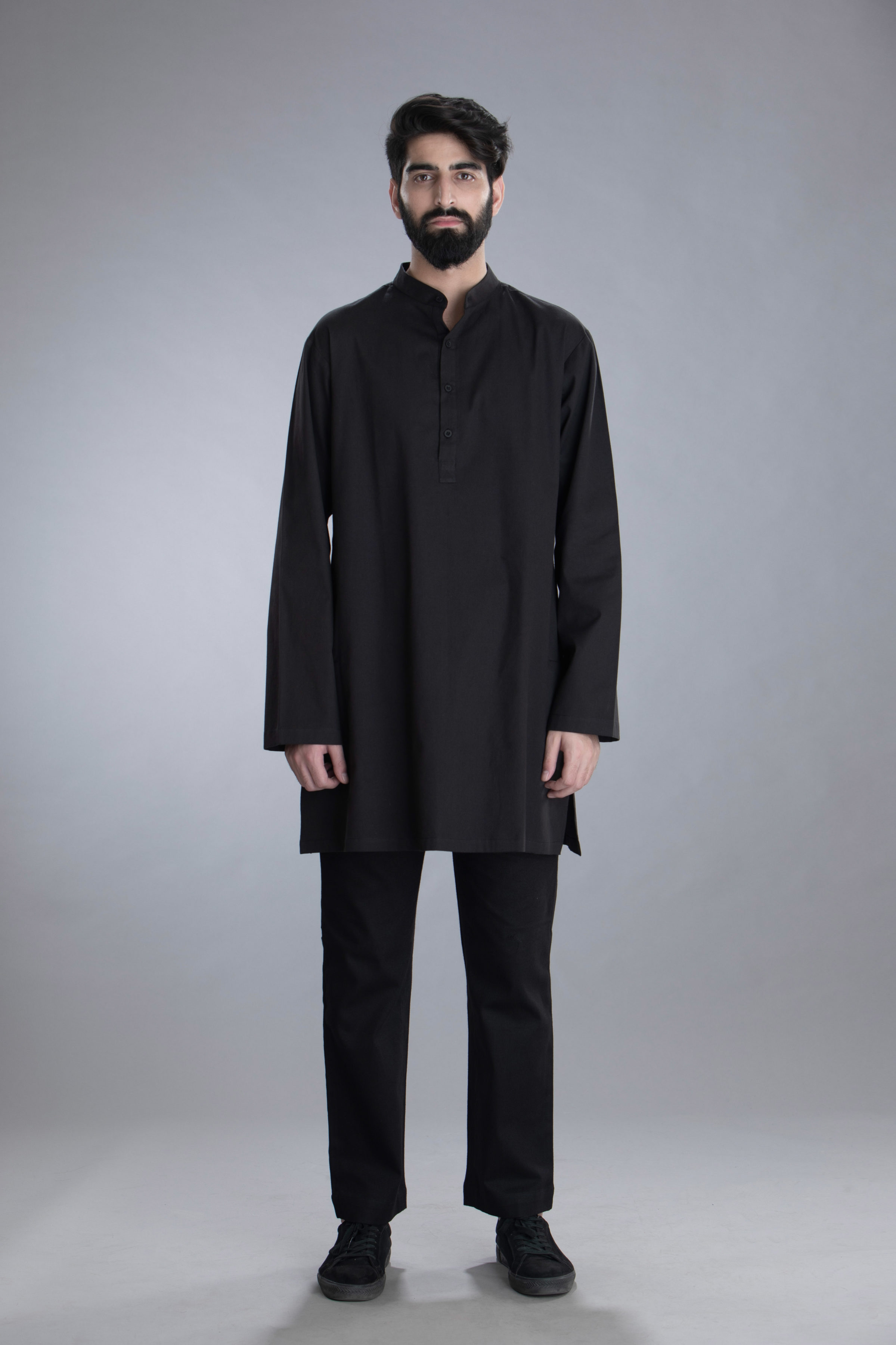Zest Black Kurta