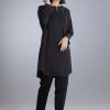 Lazy Day Black Slim Straight pants with back elastic