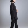 Lazy Day Black Slim Straight pants with back elastic