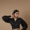 Iris wrap crop top
