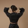 Iris wrap crop top