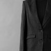 Caesura Hip Length Black Matka Silk Jacket
