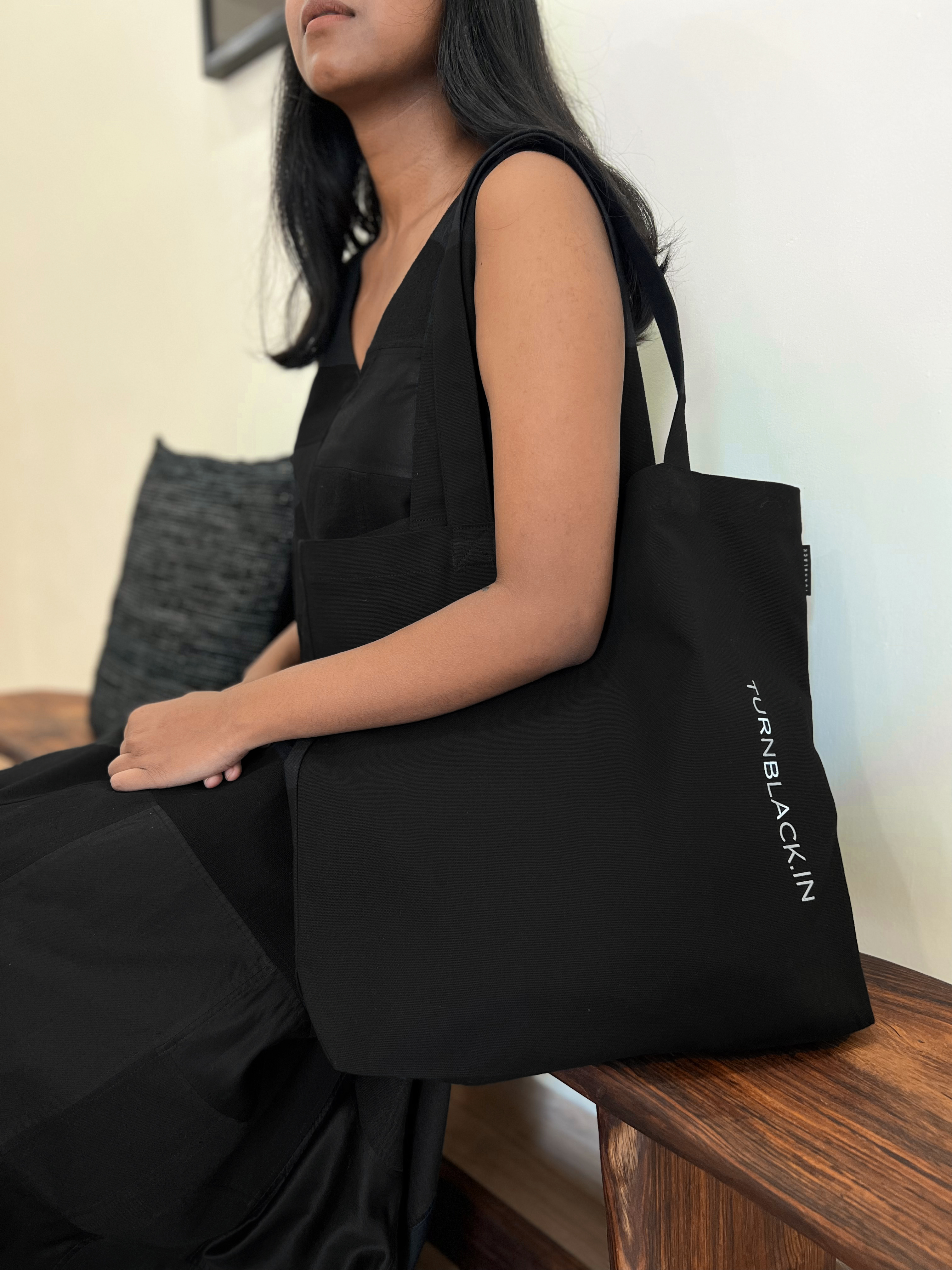 Black Canvas Tote Bag - Medium – Steele Canvas Basket Corp