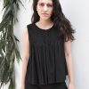 Full circle Kantha Pleated top