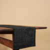 Black and white textured table runner