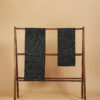 Black and white textured table runner