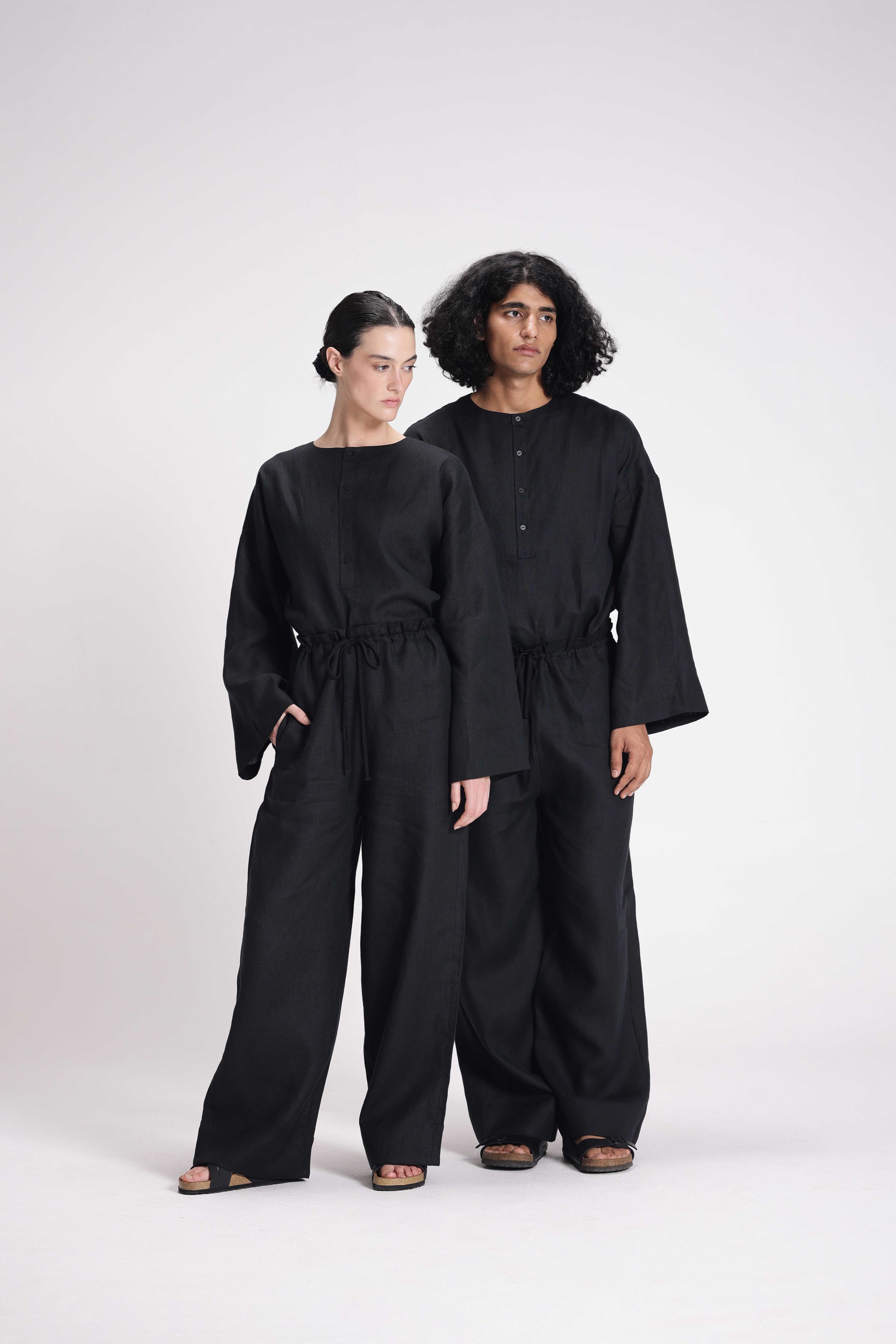 STRAIGHT LINEN PANTS