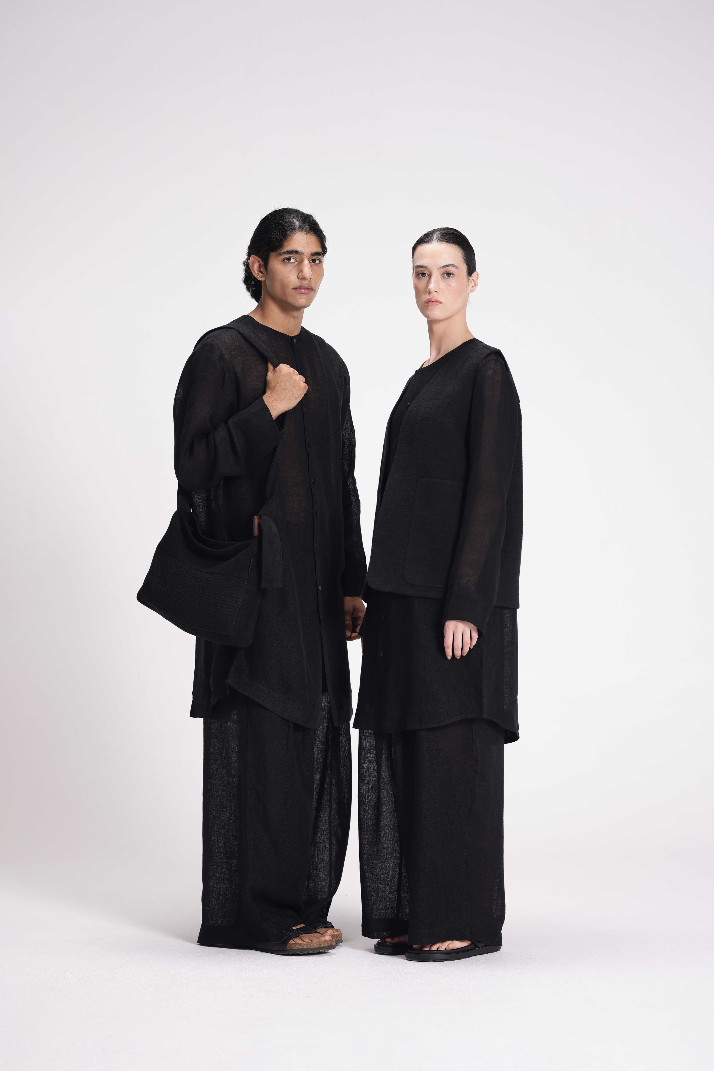 SHEER TUNIC AND PANT CO-ORD SET