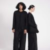 SHEER PLEATED PANTS