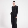 LINEN MID-RISE STRAIGHT PANTS
