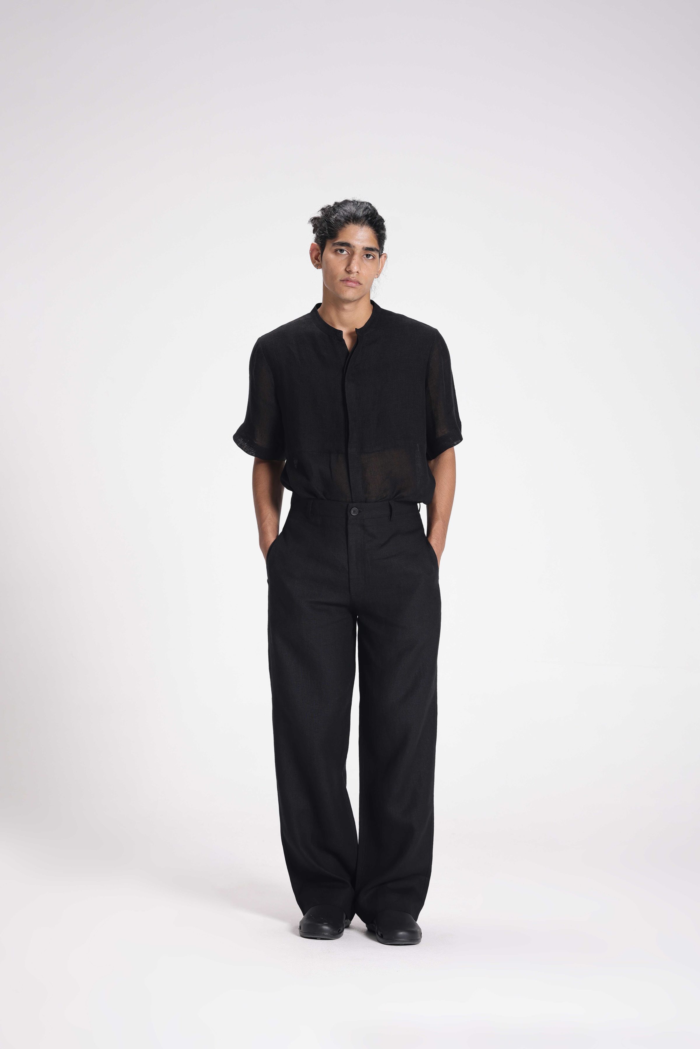 STRAIGHT LINEN PANTS