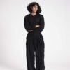 SHEER PLEATED PANTS