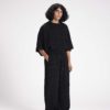 TEXTURED DRAWSTRING STRAIGHT PANT