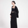 TEXTURED WRAP SKIRT