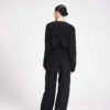 LINEN MID-RISE STRAIGHT PANTS